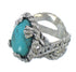 Authentic Sterling Silver And Turquoise Ring Size 5 RX62048